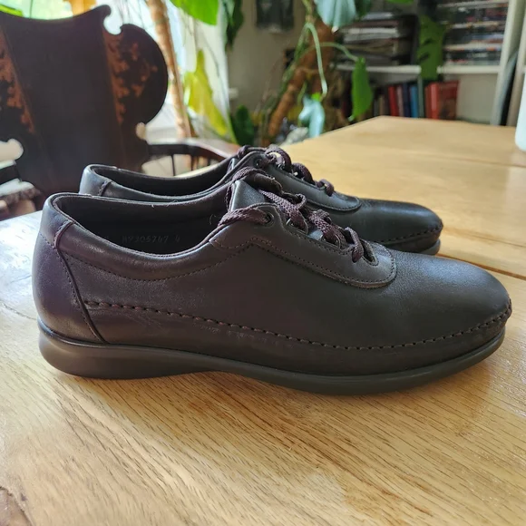 SAS Womens Leather‎ TRAVELER Athletic Oxford Walking Shoes Brown Size 9N